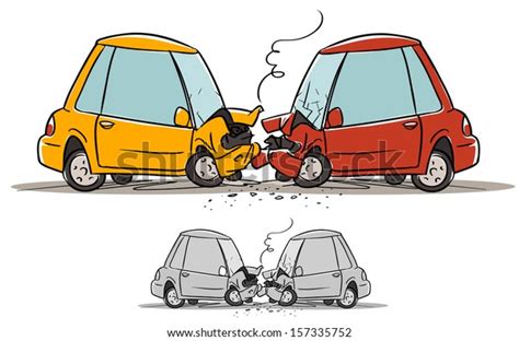 Car Accident Cartoon Illustration Isolated On Stock Vector Royalty