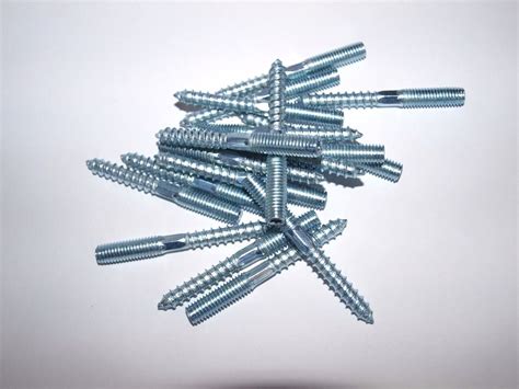 M8 Wood To Metal Dowel Screw Bolt Solid Zinc Plated Furniture Fixing