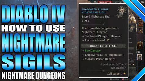 How To Use Nightmare Sigils For Nightmare Dungeons In Diablo 4 YouTube