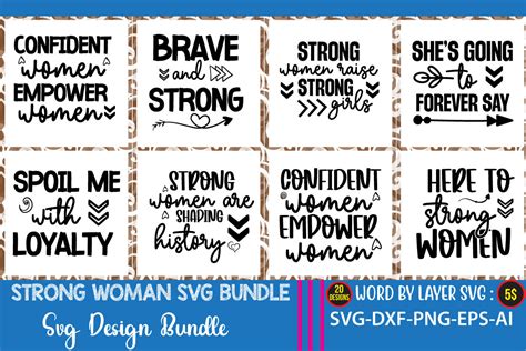 Strong Woman Svg Bundle She Is Strong Fearless Warm Loving Svg Mother