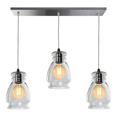 Luz Desing Colgante Luces Cristal Transparente Vintage Cromo Para Led