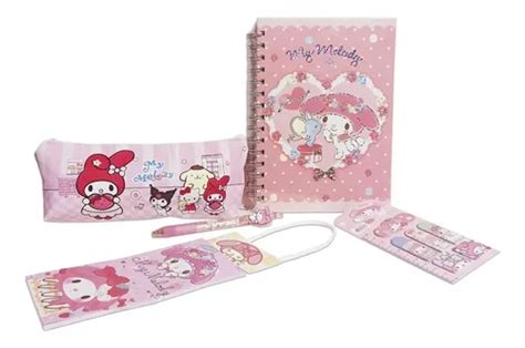 Set Papeler A Kawaii My Melody Paquete Kit Tiles Escolares Env O Gratis