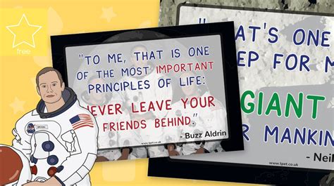 Teacher S Pet Neil Armstrong Moon Landing Quote Posters