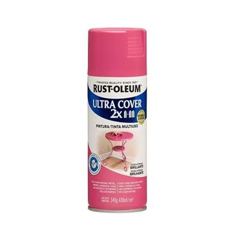 Pintura Aerosol Rust Oleum Ultra Cover 2x 340ml Color Rosa Intenso