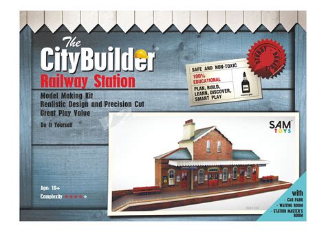 The Citybuilder Railroad Station Cardboard Model Making Kit 148 O