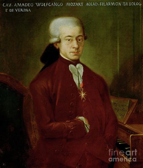 Portrait Of Wolfgang Amadeus Mozart Painting By Austrian School Fine