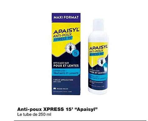 Promo Anti Poux Xpress Apaisyl Chez Monoprix Icatalogue Fr