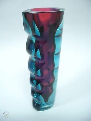 Stunning Art Glass Vase Oldrich Lipsky Exbor Czechoslovakia