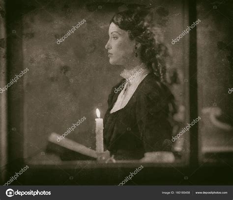 Victorian Woman Reading Book Stock Photo By Ysbrand