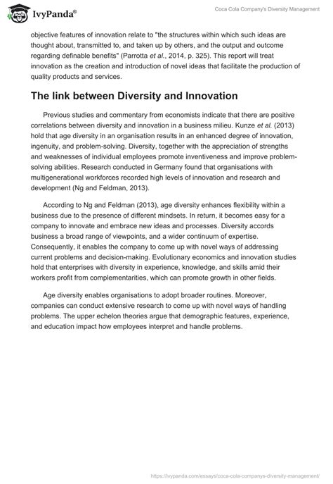 Coca Cola Companys Diversity Management 2900 Words Proposal Example