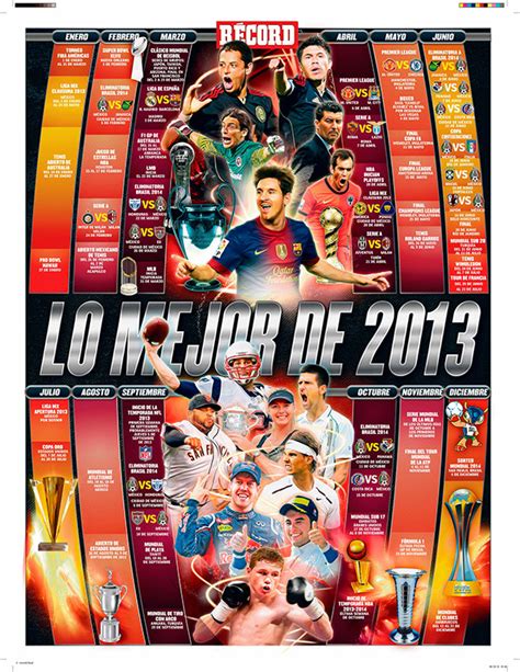 Calendar of sporting events for 2013 on Behance