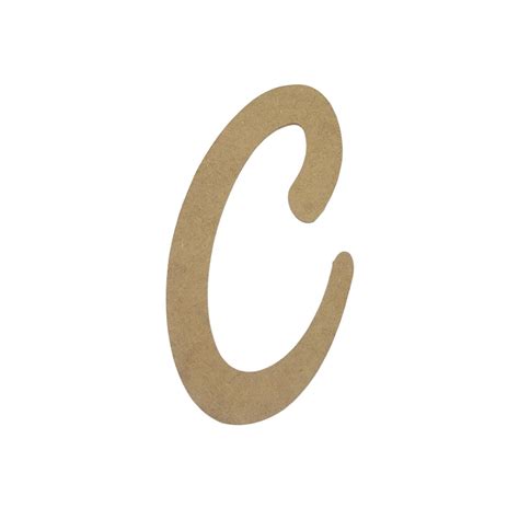 22 Wooden Novelty Letter C Unfinished Marvelous Script Font Craft