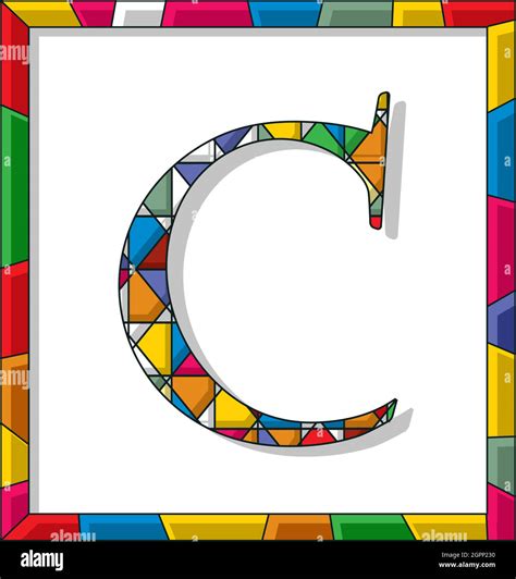 Letter C In Stained Glass Stock Vector Image Art Alamy