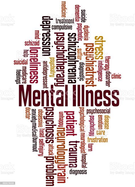 Mental Illness Word Cloud Concept 7 Stock Illustration Download Image