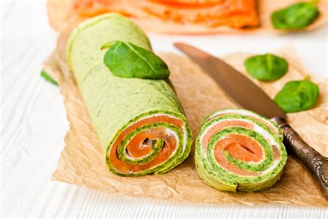 Spinat Rolle Mit Lachs Oder Putenbrust Genius Rezeptwelt