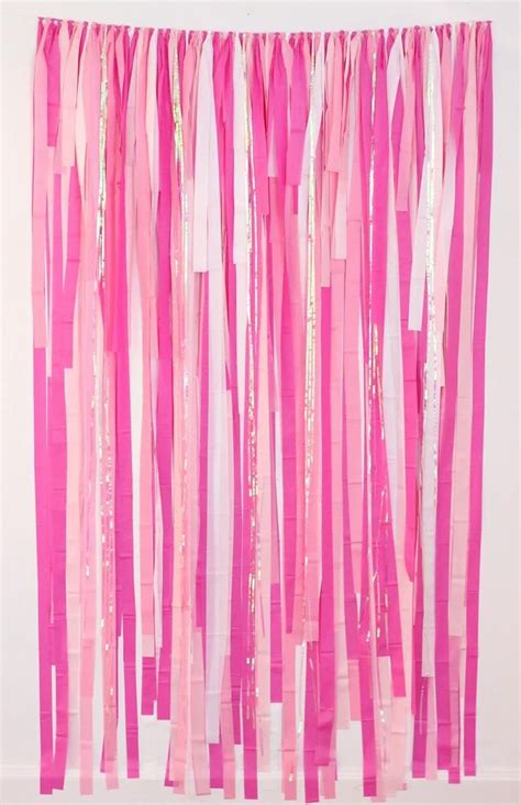 Streamer Backdrop Fringe Backdrop Pink Birthday Decorations Etsy In