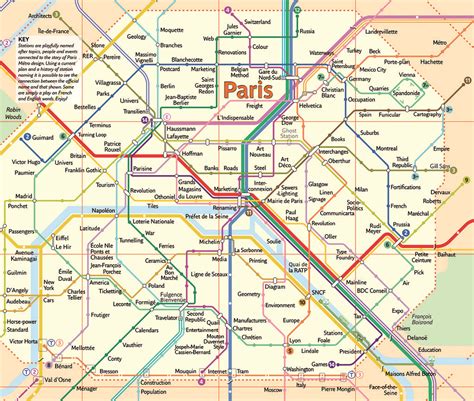 Large Paris Metro Map