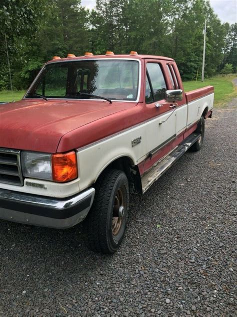 1989 Ford F 250 Xlt Lariat Pickup Red 4wd Automatic Classic Ford F 250 1989 For Sale