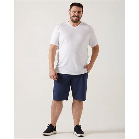 Camiseta Malwee Masculina Plus Size Gola V