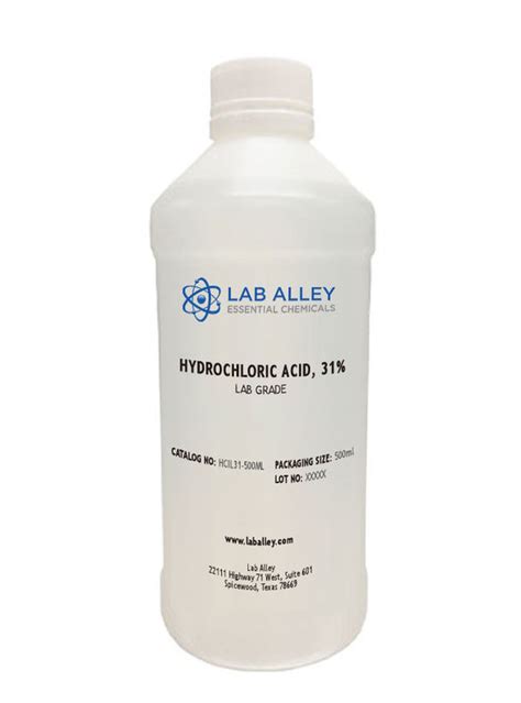 Hydrochloric Acid 37 Solution Acs Reagent Grade Lab Alley