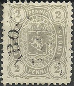 Stamp Coat Of Arms Four Figured Issue Charta Printing Finland