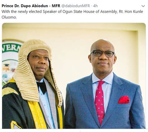 Stella Dimoko Gov Dapo Abiodun In A Photo With The New