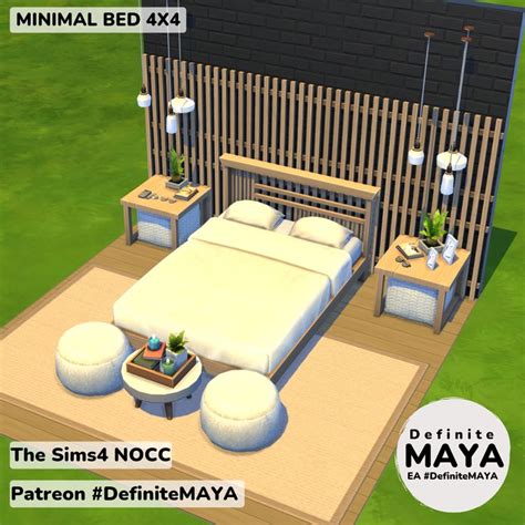 Minimal Bed X Definitemaya In Sims House Sims Sims Bedroom