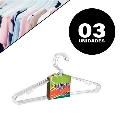 Conjunto Cabides Cristal Transparente Camisa Shopee Brasil