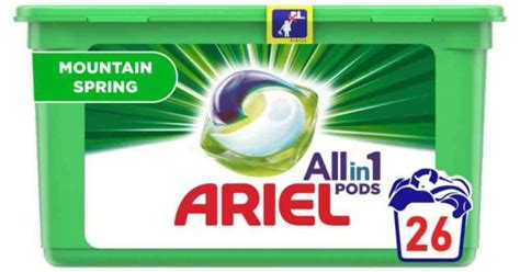 Detergent De Rufe Capsule Ariel All In One PODS Mountain Spring 26 Spalari