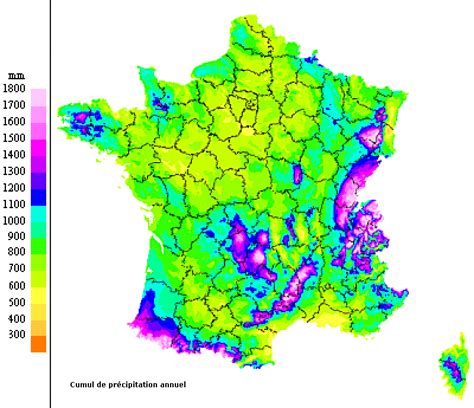 Cumul Precipitations France