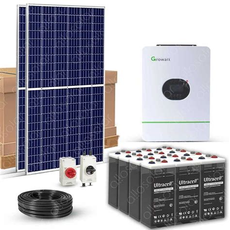 Kit Solaire 5200W 230V Autonome Stockage 16 8kW OPzS GROWATT