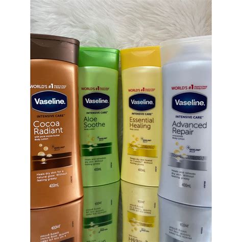 400ml Vaseline Intensive Care Lotion Cocoa Radiant Aloe Soothe