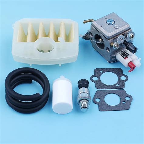 One Line Type Carburetor Carb Air Fuel Filter Gasket Kit For Jonsered