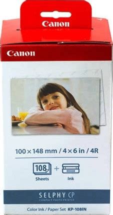 Canon Kp In Color Ink Paper Set Postcard Size X Sheets