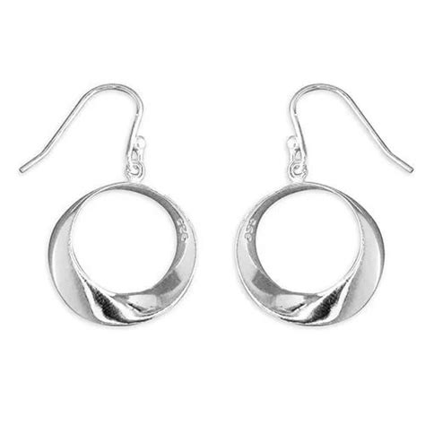 BOUCLES D OREILLES GRADUATED TWIST Créole Palan Goutte Argent Sterling