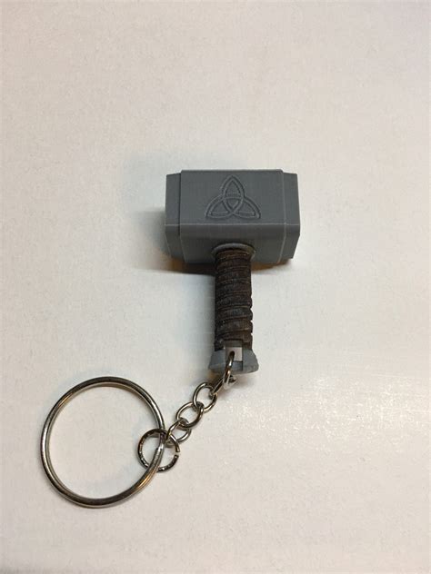 Thors Hammer Mjolnir Keychain Etsy