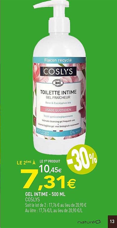 Promo Gel Intime Coslys chez NaturéO iCatalogue fr