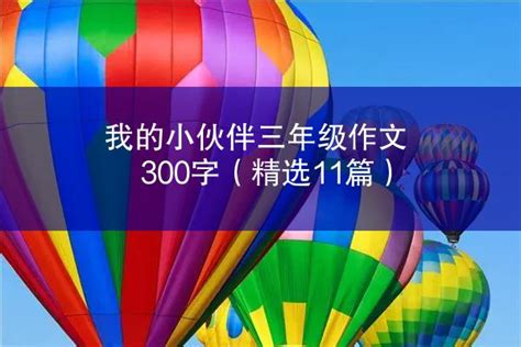 我的小伙伴三年级作文300字（精选11篇） 作文盒子