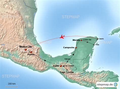 Stepmap Mexiko Landkarte F R Nordamerika