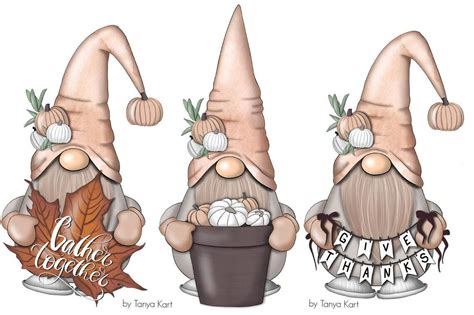 Thanksgiving Gnomes Cliparts Stock Vector And Royalty Free Clip Art