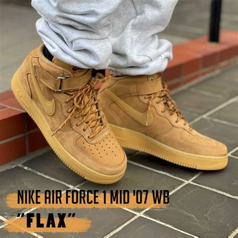 Nike Air Force Mid Wb Flax Wheat Gum Light