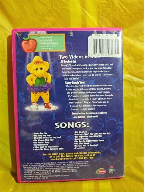 Barney Dvd Read With Me Dance With Me Ebay