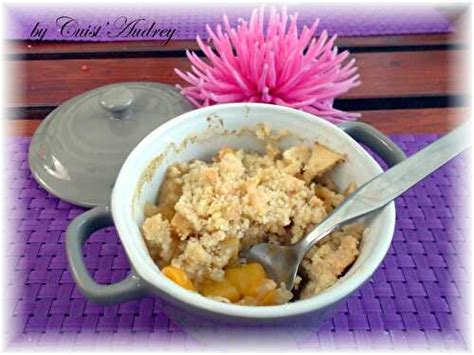 Crumble vanillé aux nectarines de Cuist Audrey et ses recettes de