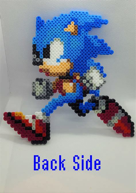 Sonic Perler Beads Tails Bead Sprite 8 Bit Pixel Art Etsy Canada In