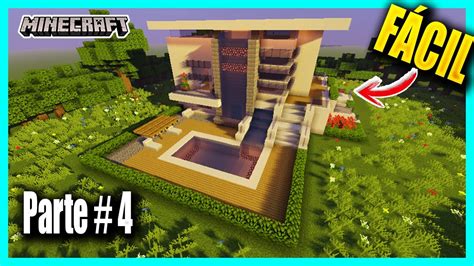 Cómo Hacer Una Casa Moderna Grande Con Piscina En Minecraft Facil Paso