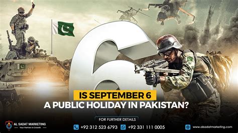 Is September 6 a Public Holiday in Pakistan?