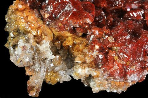 24 Red Calcite Crystal Cluster Mexico 72011 For Sale