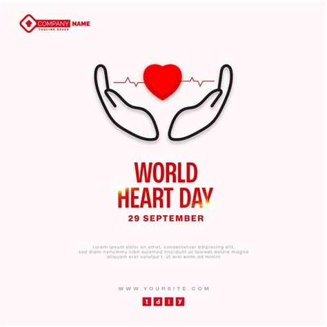 Premium Vector World Heart Day 29th September Banner Or Poster Design