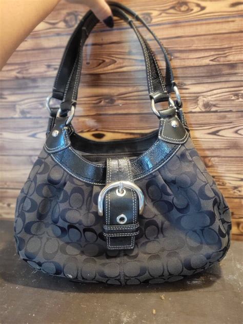 Coach Lynn Soho Hobo Shoulder Bag F Black Etsy