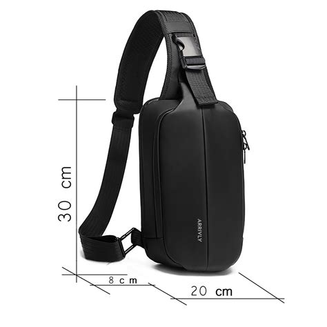 Anti Vol sacoche bandoulière noire homme femme Sling Bag ac